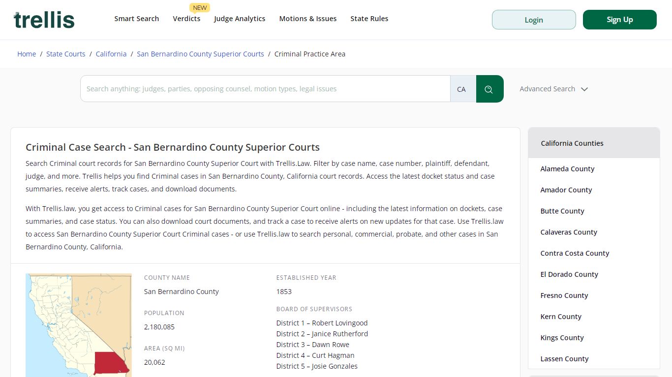 Criminal Case Search - San Bernardino County Superior Courts